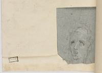 K III 016 verso
<br/>
Menselijke kop
<br/>
<em>Goltzius, Hendrick (1558-1617)</em>